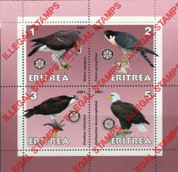 Eritrea Illegal Stamps 2001